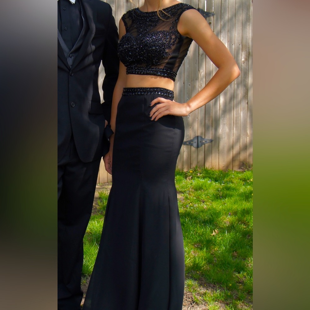 Black Two Piece Formal Dress